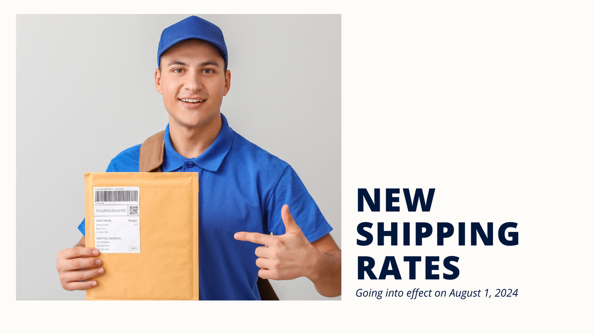 New Shipping Rates going into effect August 1, 2024 – UNB Store