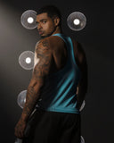 Super Bright Racerback Tank Neon Blue