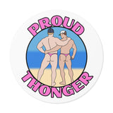 Proud Thonger Vinyl Stickers - Fun, LGBTQ+ Pride Decor, Beach Party Supplies, Gay Culture Accessories, Summer Vibes