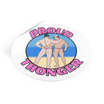 Proud Thonger Vinyl Stickers - Fun, LGBTQ+ Pride Decor, Beach Party Supplies, Gay Culture Accessories, Summer Vibes