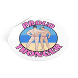 Proud Thonger Vinyl Stickers - Fun, LGBTQ+ Pride Decor, Beach Party Supplies, Gay Culture Accessories, Summer Vibes