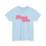 T-Shirt — 'Thong Slut' Retro Pink Script Tee