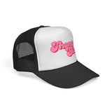 Pink 'Thang Slut' Trucker Cap — Retro Script Mesh Baseball Hat