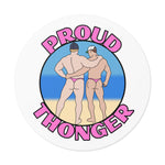 Proud Thonger Vinyl Stickers - Fun, LGBTQ+ Pride Decor, Beach Party Supplies, Gay Culture Accessories, Summer Vibes