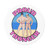Proud Thonger Vinyl Stickers - Fun, LGBTQ+ Pride Decor, Beach Party Supplies, Gay Culture Accessories, Summer Vibes