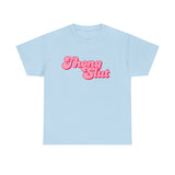 T-Shirt — 'Thong Slut' Retro Pink Script Tee