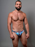 Doreanse Men's Underwear 1341-PRN Deep Sea Thong Color Printed