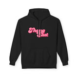 Hoodie — Pink Retro Script "Thicc Slut" Streetwear Pullover