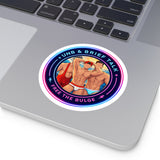 Round Vinyl Sticker — "UNB & Brief Talk: Free the Bulge" Beach Guys Design