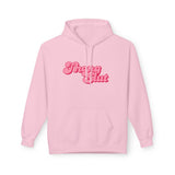 Hoodie — Pink Retro Script "Thicc Slut" Streetwear Pullover