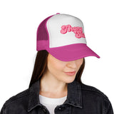 Pink 'Thang Slut' Trucker Cap — Retro Script Mesh Baseball Hat
