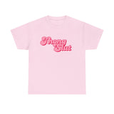 T-Shirt — 'Thong Slut' Retro Pink Script Tee