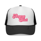 Pink 'Thang Slut' Trucker Cap — Retro Script Mesh Baseball Hat