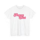 T-Shirt — 'Thong Slut' Retro Pink Script Tee