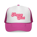 Pink 'Thang Slut' Trucker Cap — Retro Script Mesh Baseball Hat