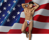 CandyMan Men's Underwear 99154 Patriotic Thong Multi-colored