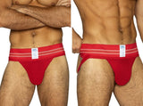 BIKE Athletic Men's Underwear BAS306 Original Number 10 Jockstrap - Vibrant Color Red