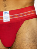BIKE Athletic Men's Underwear BAS306 Original Number 10 Jockstrap - Vibrant Color Red