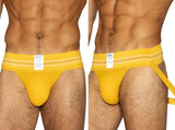 BIKE Athletic Men's Underwear BAS306 Original Number 10 Yellow Jockstrap Color Yellow