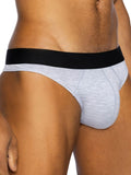 BIKE Athletic Men's Underwear BAS319 Active Thong in Color Light Gray