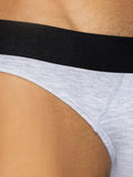 BIKE Athletic Men's Underwear BAS319 Active Thong in Color Light Gray