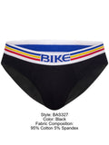 BIKE Athletic Men's Underwear BAS327 Stretch Cotton Brief Color Color Black