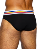 BIKE Athletic Men's Underwear BAS327 Stretch Cotton Brief Color Color Black