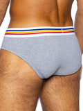 BIKE Athletic Men's Underwear BAS327 Stretch Cotton Brief Color Gray