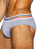 BIKE Athletic Men's Underwear BAS327 Stretch Cotton Brief Color Gray