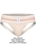 BIKE Athletic BAS333 Classic Retro: 1980s Jockstrap in Vintage Cream Color Vintage Cream