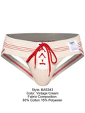 BIKE Athletic BAS343 Vintage Lace-up Jockstrap - Vintage Cream Color Vintage Cream