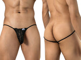 CandyMan 95000 Men's Underwear Seductive Lace Thongs Color Black