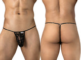 CandyMan 95007 Men's Underwear Seductive Lace Thong Color Black