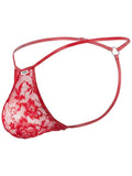 CandyMan 95007 Men's Underwear Seductive Lace Thong Color Red