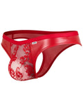 CandyMan 95009 Men's Underwear Seductive Lace Thongs Color Red