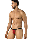 CandyMan 95013 Men's Underwear Seductive Lace Thongs Color Red-Black
