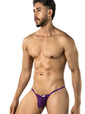 CandyMan 95020 Men's Underwear Sensual Lace Thongs Color Purple