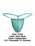 CandyMan 9586 G-String Color Aqua Mesh