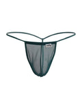 CandyMan 9586 Men's Underwear Mini G-String Color Bottle Green Mesh