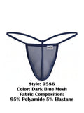 CandyMan 9586 G-String Color Dark Blue Mesh