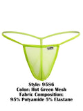 CandyMan 9586 G-String Color Hot Green Mesh
