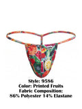 CandyMan 9586 Men's G-String Thong Color Printed Fruits