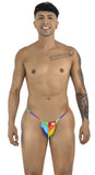 CandyMan 9586 G-String Color Rainbow Print