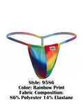 CandyMan 9586 Men's G-String Thong Color Rainbow Print