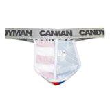 CandyMan Men's Underwear 99154 Patriotic Thong Multi-colored