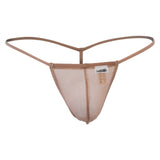 CandyMan 99246 Men's Underwear G-String Mesh Thongs Color Beige