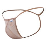 CandyMan 99246 Men's Underwear G-String Mesh Thongs Color Beige