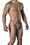 CandyMan 99246 Men's Underwear G-String Mesh Thongs Color Beige