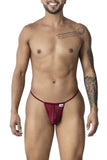 CandyMan 99246 Men's Underwear G-String Mesh Thongs Color Burgundy