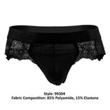 CandyMan 99304 Men's Underwear Lace Thongs Color Black